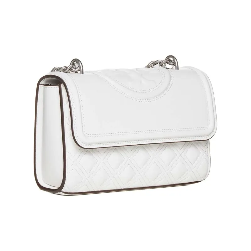 TORY BURCH Fleming Leather Crossbody Bag Shoulder Bag Women's White-1
