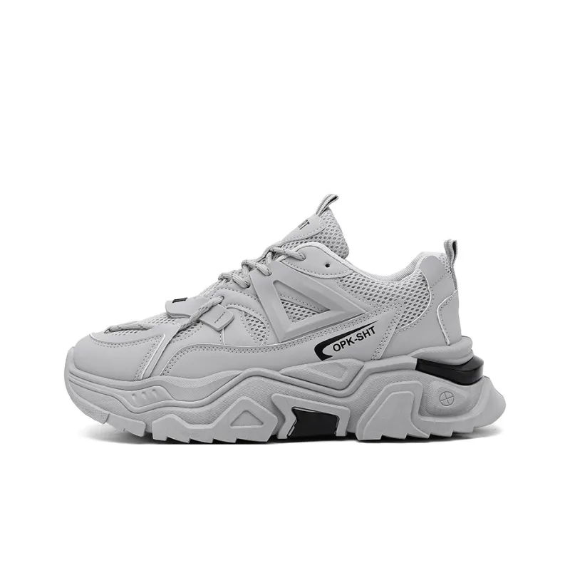 SOURCE Anti Slip And Wear Resistant Breathable Low Top Chunky Sneakers Men's-0