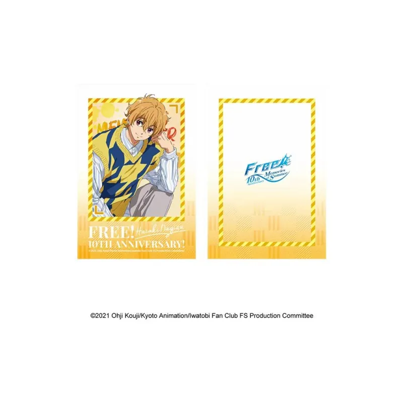 MOUXUYY Makoto Tachibana, Haruka Nanase Free 10th Anniversary Commemoration, Swim Men's Role Laser Photo Cards-8