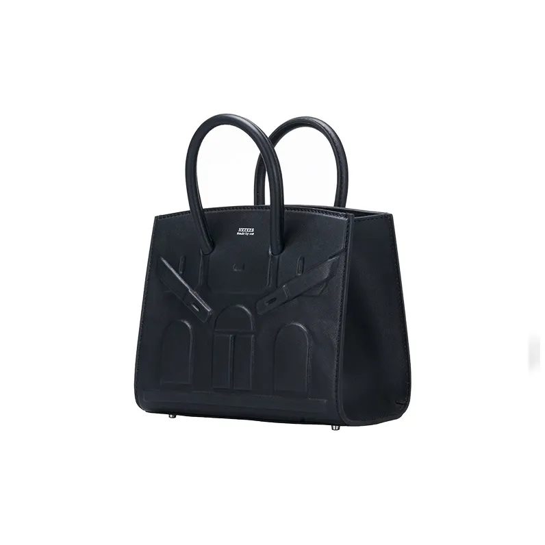 HXXXXS Cow Leather One Shoulder Handbag Regular Women's Black-3