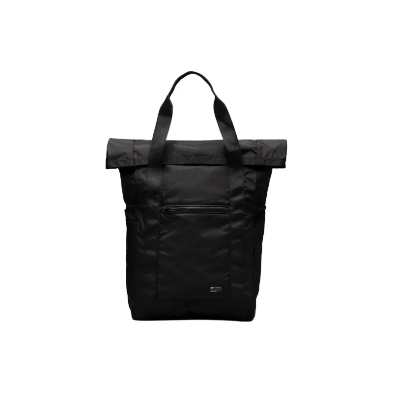 Lululemon Packable Polyester Handbag, Backpack Regular Unisex Black & Traverse Gray-0