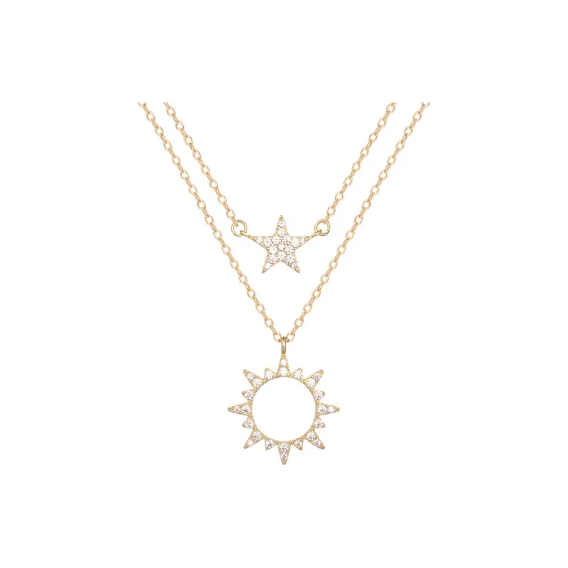 MONI JEWELLERY S925 Silver Fall And Winter Gift Bestie Versatile Necklace Women's-0