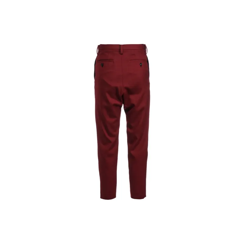 Yohji Yamamoto Y's FW24 Casual Pants Women's Burgundy-1