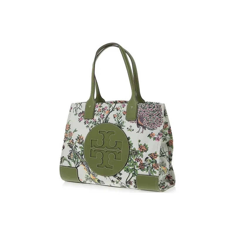 TORY BURCH PVC Tote Bag, Shopping Bag, Handbag Mini Women's Winter Day Sage Print-1
