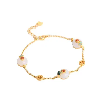 XIFULI Hetian Jade Bracelets Pale Greenish White Jade Women's