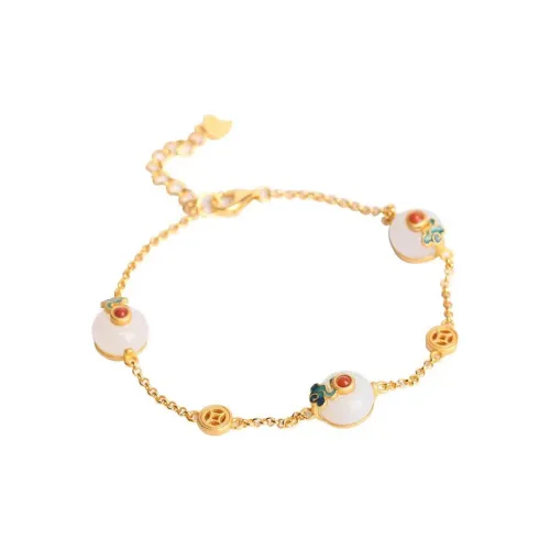 XIFULI Hetian Jade Bracelets Pale Greenish White Jade Women's