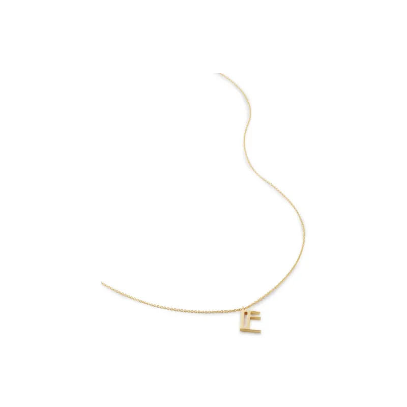 Monica Vinader Alphabet E Polished finish Necklace-1