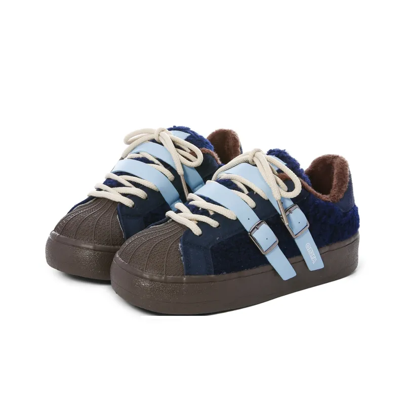 Lovely You Warm Wear-Resistant Lightweight Low-Top Skateboard Shoes Women's-6