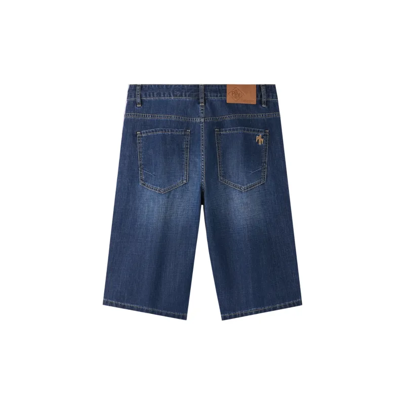HLA Denim Shorts Men's Denim Blue Transition Color-1