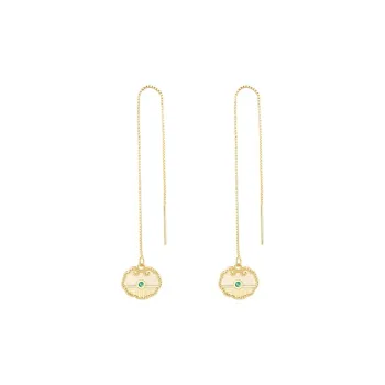 WEITIANXUAN Jade Drop Earrings White Jade/Pale Greenish White Jade Women's