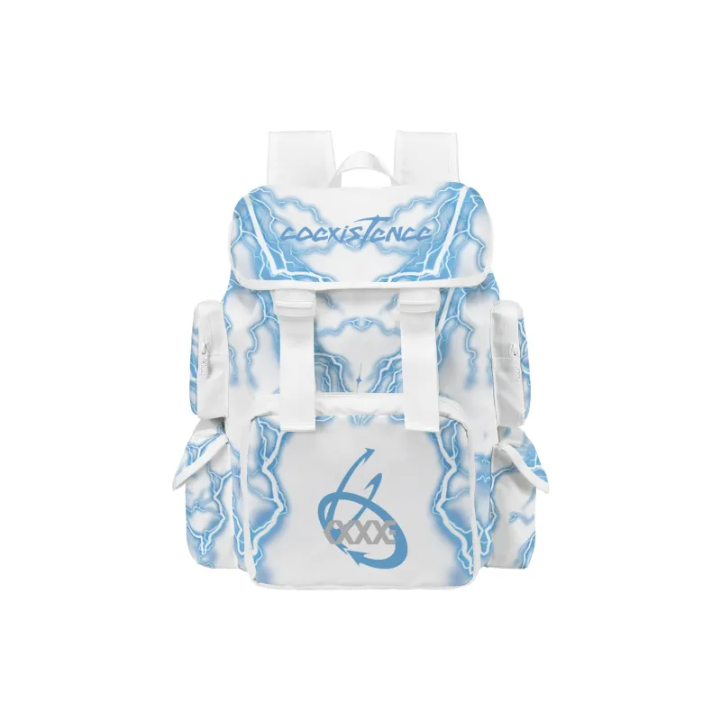 COEXISTENCE Polyester Students Backpack Laptop Backpack Regular Unisex White-0