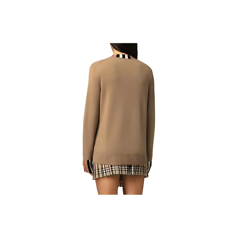 Burberry Icon Stripe Trim Cashmere Sweater Archive Beige-2