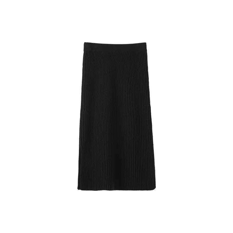 Fstudio Casual Long Skirts Women's Black-1