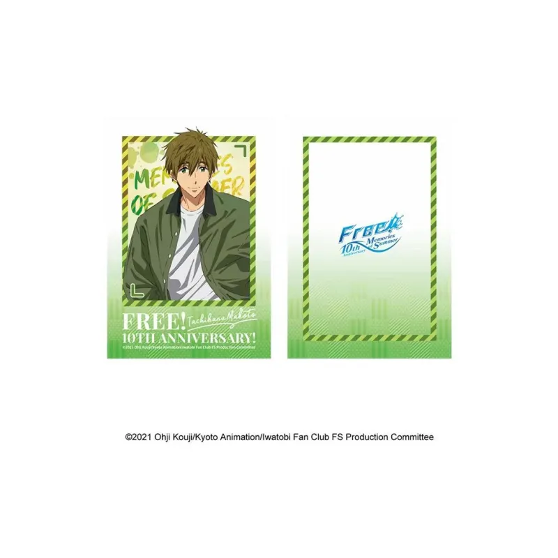 MOUXUYY Makoto Tachibana, Haruka Nanase Free 10th Anniversary Commemoration, Swim Men's Role Laser Photo Cards-7
