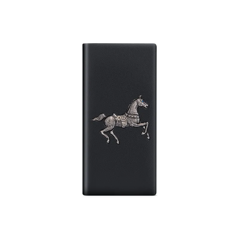WilliamPOLO Top Grain Cow Leather Cropped Premium Wallet With Multiple Card Slots And Money Clip Men's Black-10