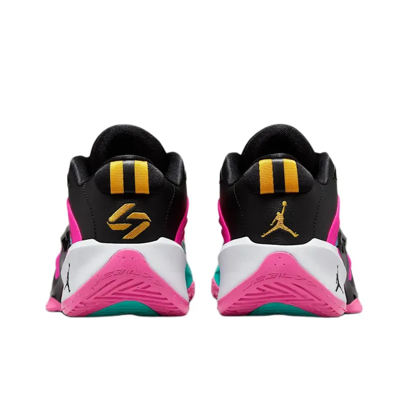 Jordan Luka 3 Anti Slip Wear Resistant Low Top Children's Basketball Shoes Pink Black Teenagers-4