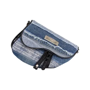 BREAKDANNY Shoulder Bags Black Patchwork Denim