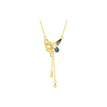 SEVEN COOK 999 Fine Silver Necklaces Women's Gold