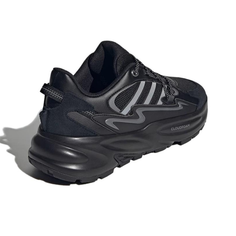 Adidas Ozwave Chunky Sneakers Unisex Low-Top Black Silver US