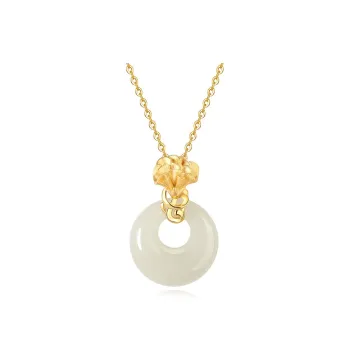 WEITIANXUAN Hetian Jade Necklaces White Jade/Pale Greenish White Jade Unisex