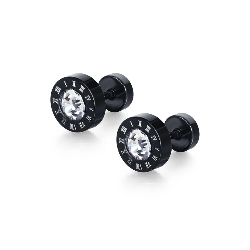 MIDNIGHT MOMENT Alloy Stud Earrings Unisex-0