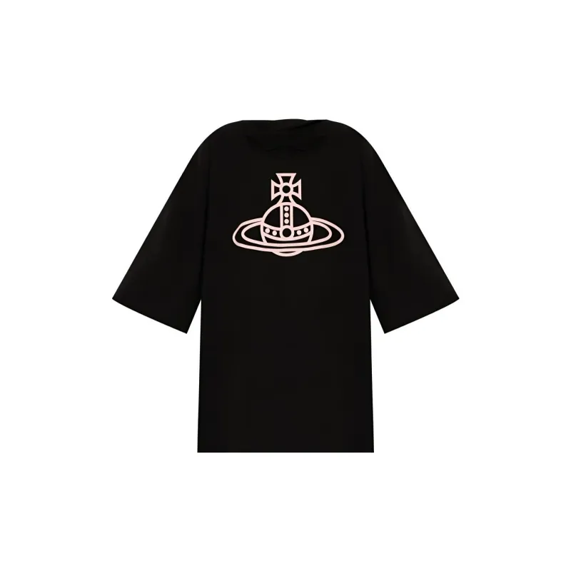 Vivienne Westwood Logo Printed Crewneck Oversized Dress-5