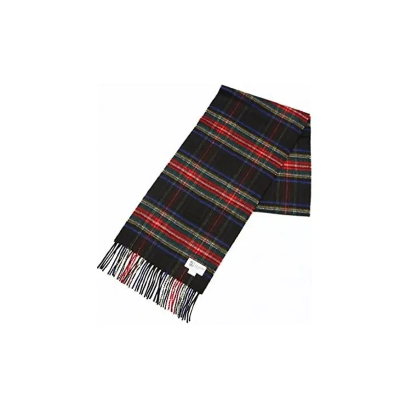 JOHNSTONS OF ELGIN Cashmere Shawls Women's Marine Blue/Red-1