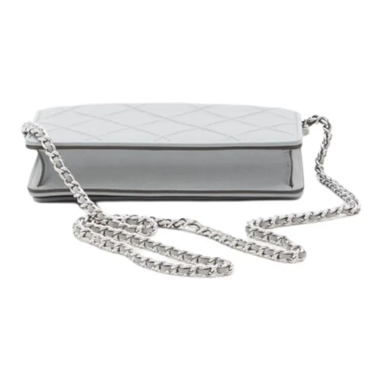 TORY BURCH Embossed Leather Crossbody Bag Mini Women's Gray-2