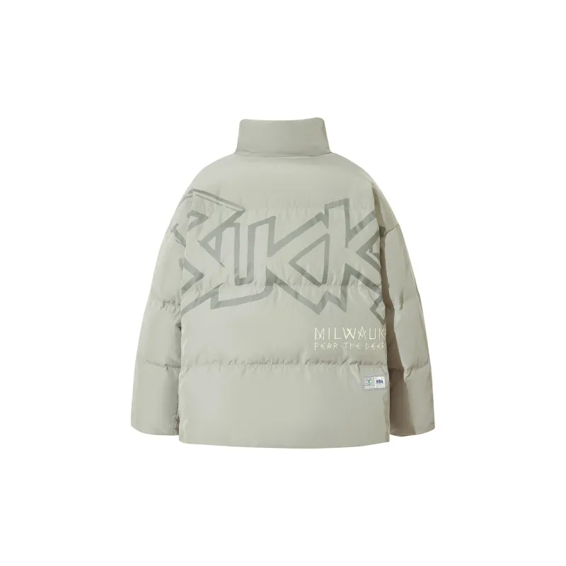 JACK JONES· x NBA Bucks Team Down Jacket Men's Sage Green-1