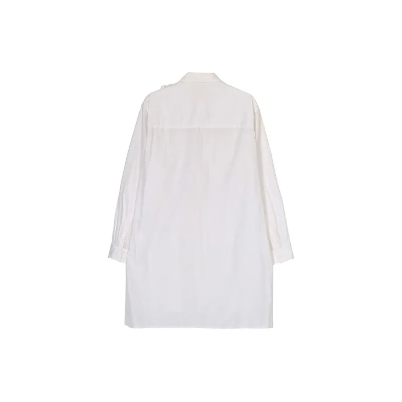 Yohji Yamamoto Long-Sleeve Pleated Shirt-1