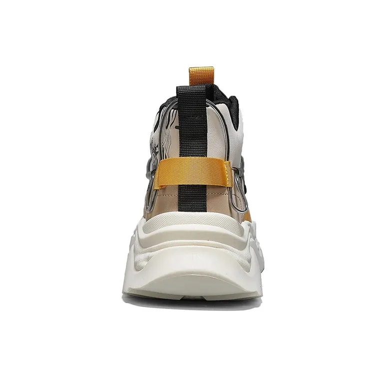 JKEM Cushioned Slip-Resistant Abrasion-Resistant High-Top Chunky Sneakers Men's-3