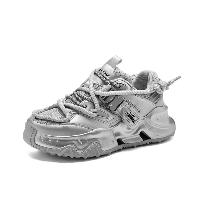 FAIRWHALE Slip Resistant, Abrasion Resistant, Lightweight Low Top Chunky Sneakers Unisex-2