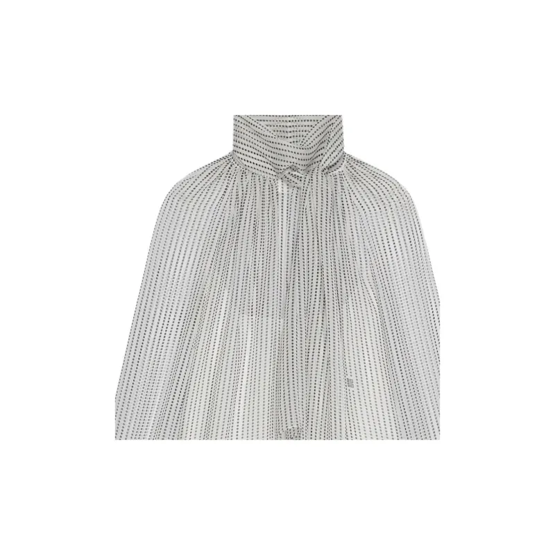 Givenchy Polka Dots Printed High Neck Blouse-4