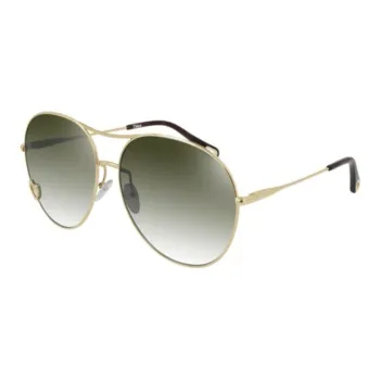 Chloe Metal Aviator Sunglasses Unisex Gold