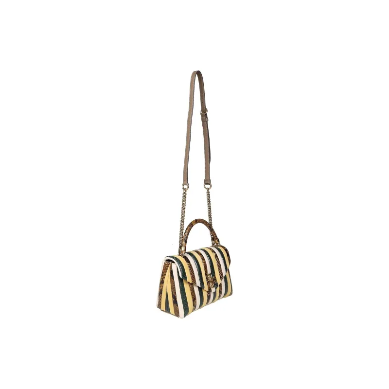 TORY BURCH Kira Leather Shoulder Bag, Crossbody Bag, Handbag Trumpets Women's Multicolor-1