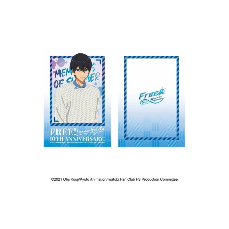 MOUXUYY Makoto Tachibana, Haruka Nanase Free 10th Anniversary Commemoration, Swim Men's Role Laser Photo Cards-14
