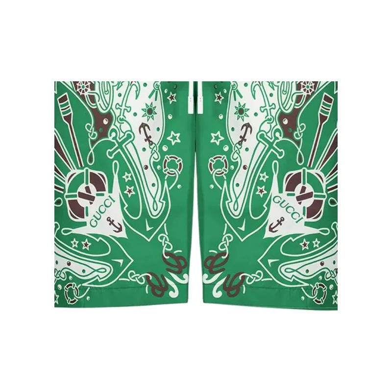 GUCCI Logo-print Drawstring Swim Shorts-4