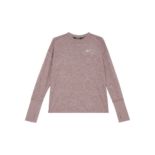 Nike Drop Shoulder Sleeve T Shirt Women's Pink Brown
