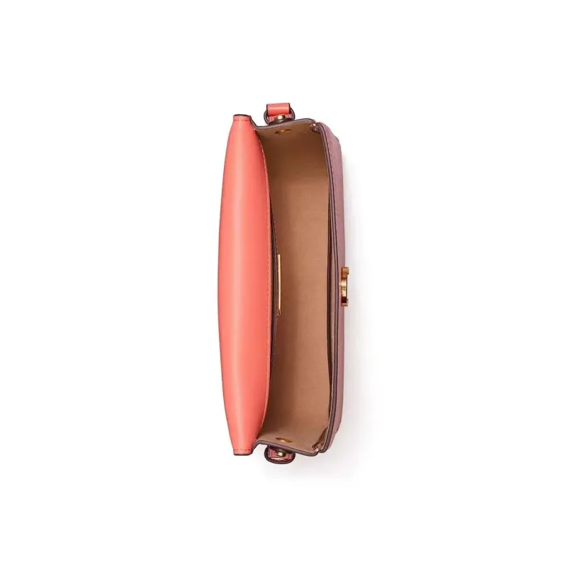 TORY BURCH Robinson Cow Leather Crossbody Bag Shoulder Bag Women's Coral Pink-2