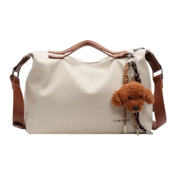 Barang Bear Canvas Canvas Bag One Shoulder Handbag Regular Unisex Multicolor