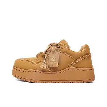 WJA Anti Slip Wear Resistant Low Top Skateboard Shoes Women's Sandy Dune Brown