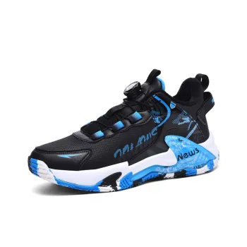 BIANSULONG Running Shoes Unisex Low Top Black Sky Blue