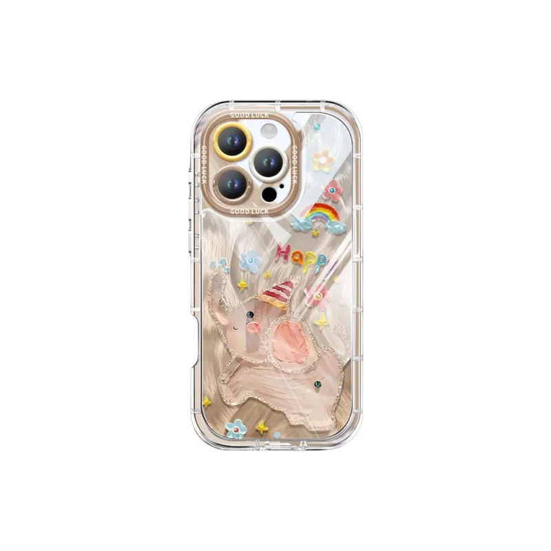 BYZ Silicone Material Creamy Elephant Phone Case Compatible With Apple IPhone 16/15/14/13/12 Phone Cases-6