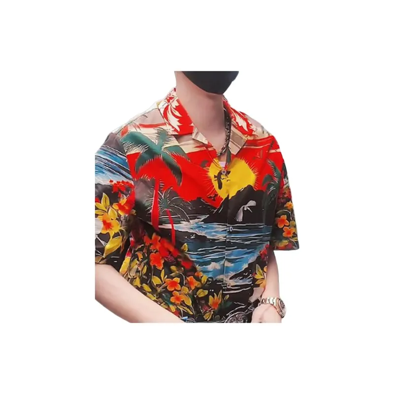 LOUIS VUITTON Printed Short Sleeved Cotton Shirt-3