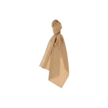 GIVENCHY Wool Silk Scarves Women's Brown