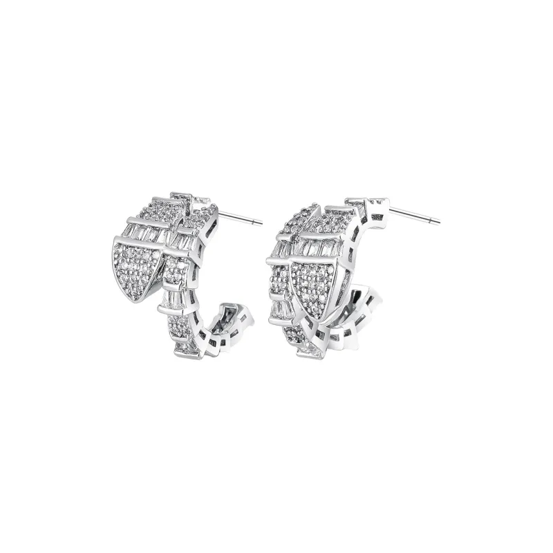 MISS XIA JWY S925 Silver Stud Stud Earrings Unisex-0
