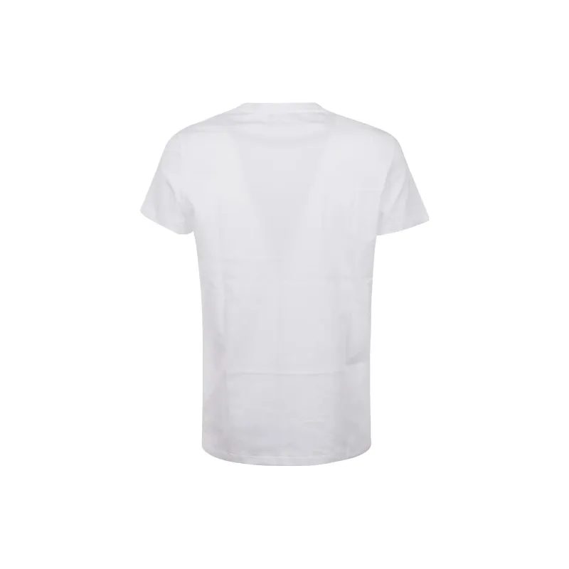 BALMAIN Flocked Logo Crewneck T Shirt-1