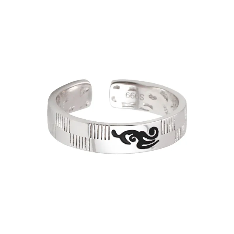 MAGICPOLE 999 Fine Silver Rings Men's Silver-5