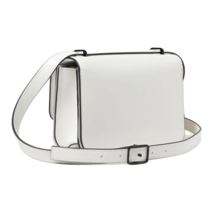 TORY BURCH Eleanor Calfskin Crossbody Bag, Shoulder Bag Small Size Women's White-3
