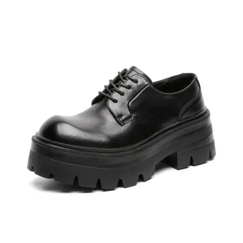 V05 Paris Derby Shoes Unisex British Style Height Increasing 5cm Comfortable Versatile Fashion Big Head Shoes